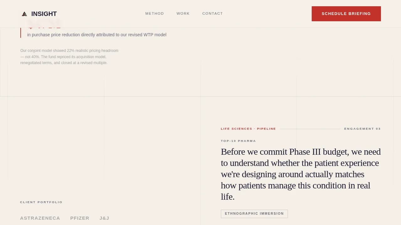 Boardroom — Executive Market Intelligence Landing Page Template