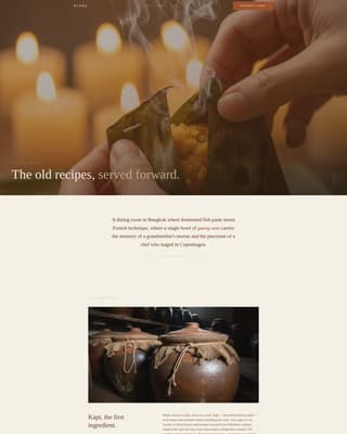 Plara - Artisan Thaidining Landing Page Template