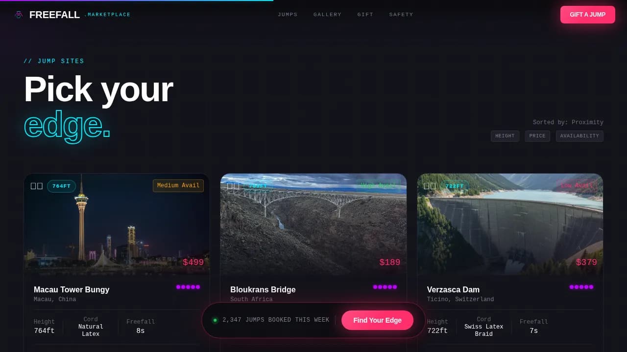 Apex — Thrilling Adventure Sports Marketplace Landing Page Template