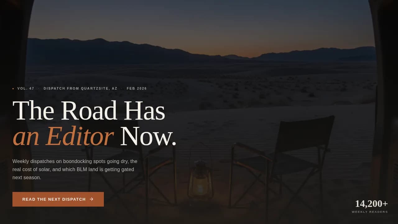 Van Life & Nomad Content Blog Website Template