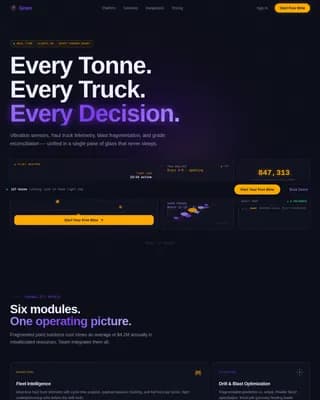 Deepmine — Live Extraction Analytics Landing Page Template