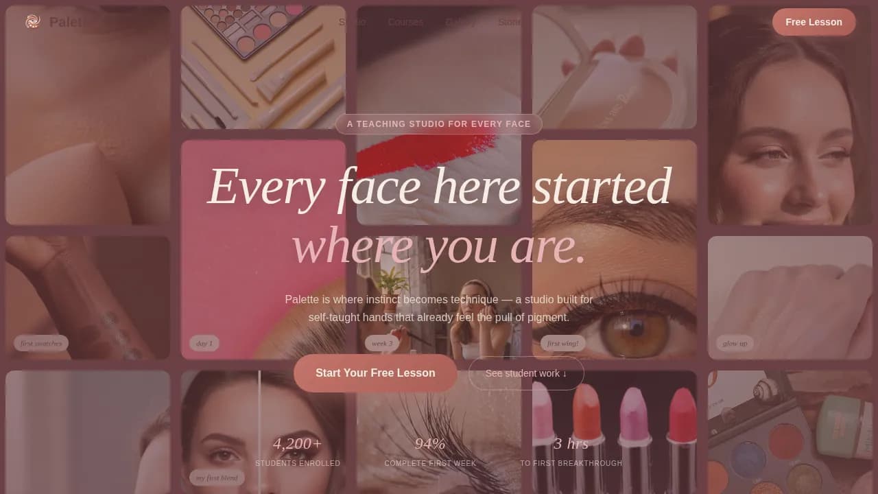 Artistry — Natural Beauty Makeup Landing Page Template