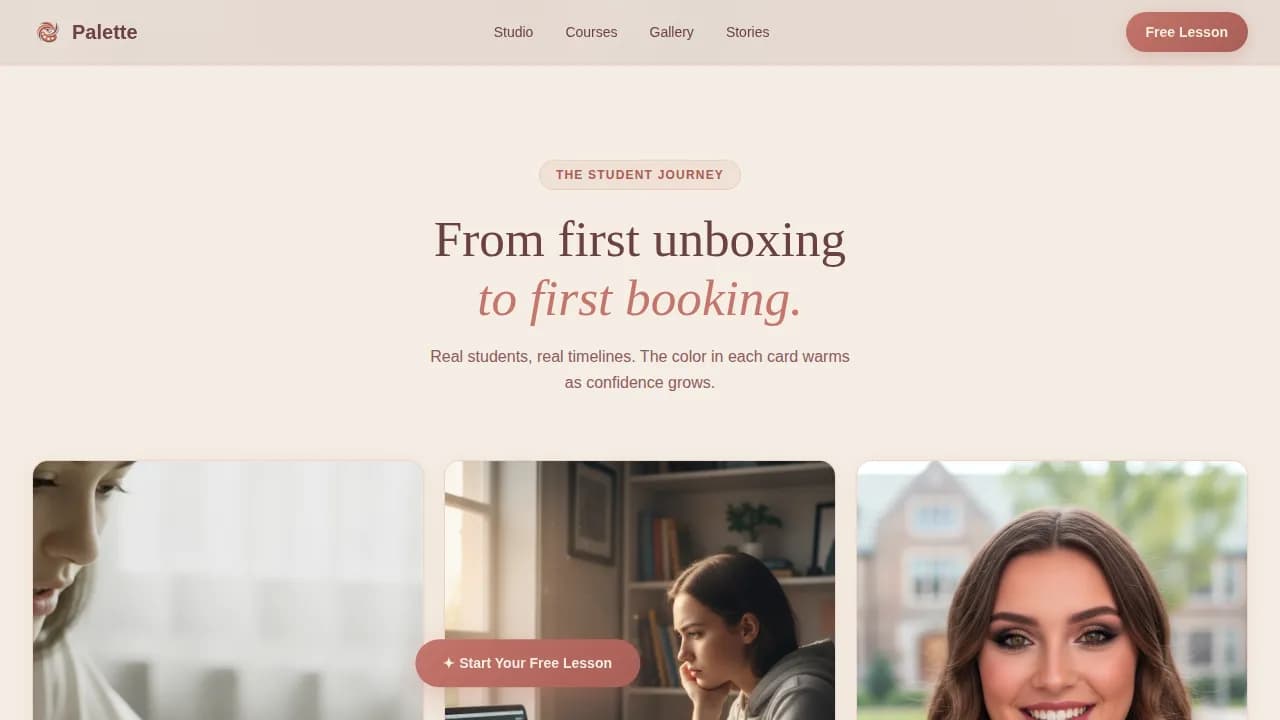 Artistry — Natural Beauty Makeup Landing Page Template