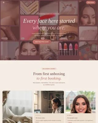 Artistry — Natural Beauty Makeup Landing Page Template
