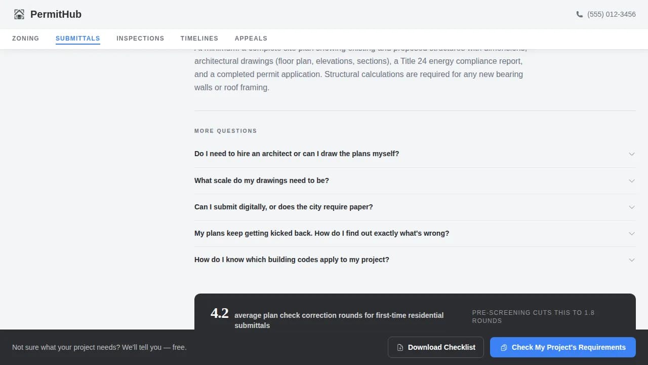 Blueprint — Accessible Permit Management Landing Page Template