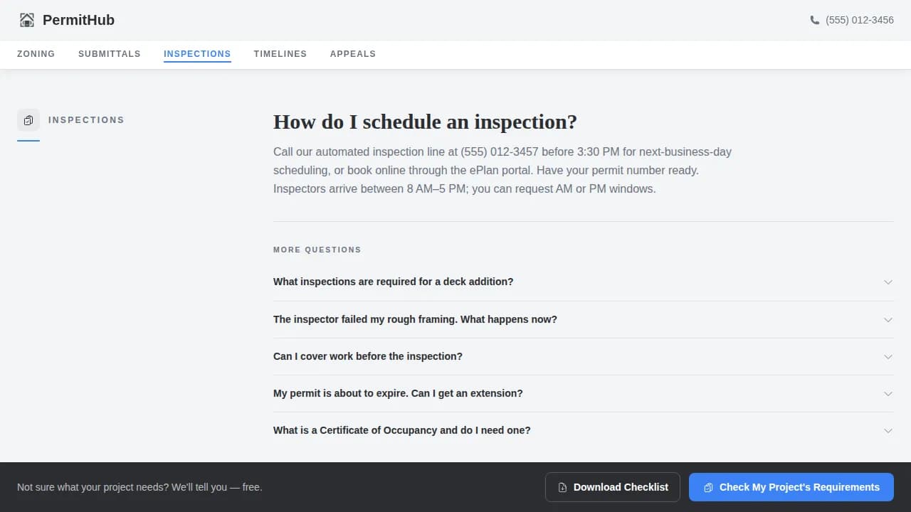Blueprint — Accessible Permit Management Landing Page Template