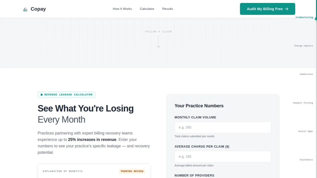 General Practitioner Cost Calculator Website Template