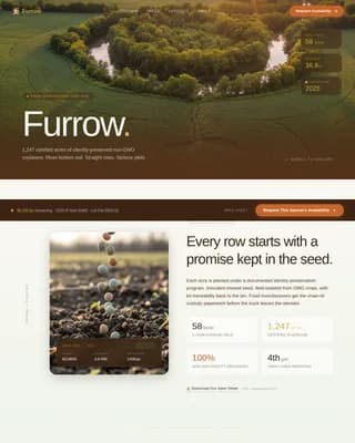Cultivate — Seasonal Crop Farm Landing Page Template