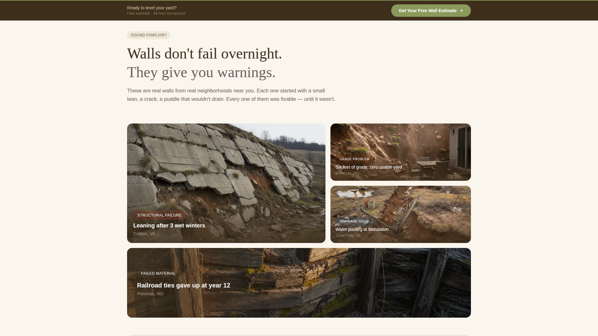 Terrace - Trusted Retainingwall Landing Page Template