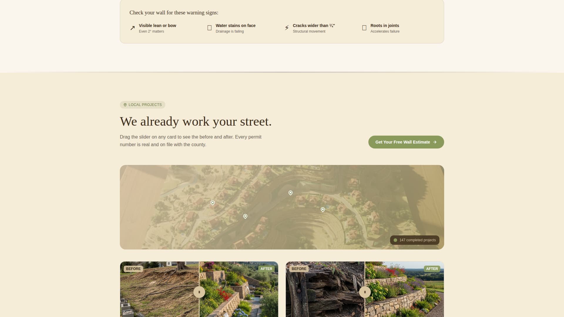 Terrace - Trusted Retainingwall Landing Page Template