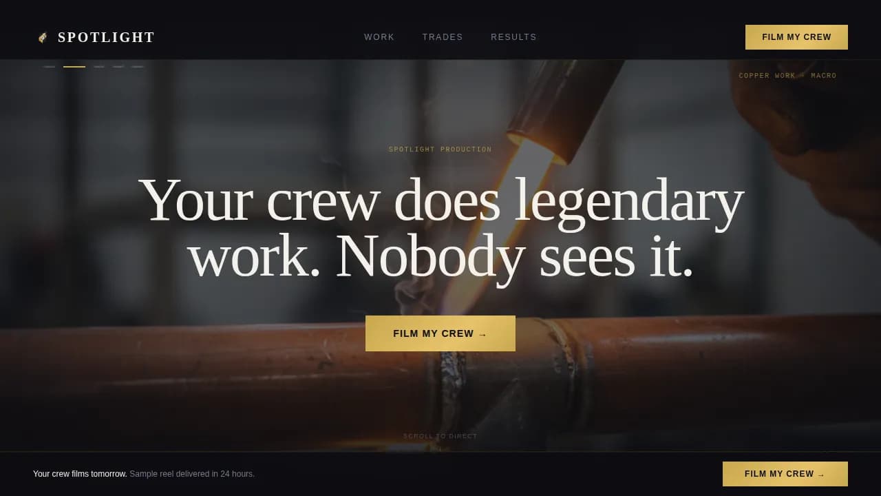 Spotlight — Premium Home Services Landing Page Template