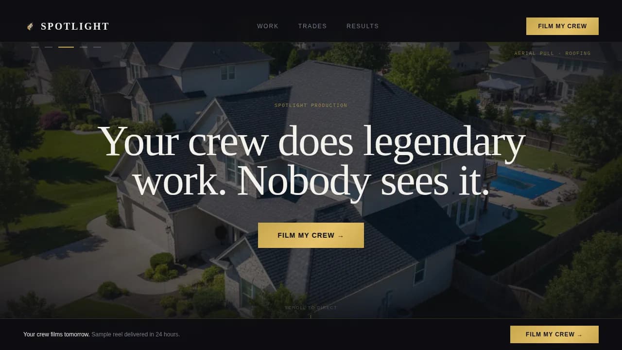 Spotlight — Premium Home Services Landing Page Template