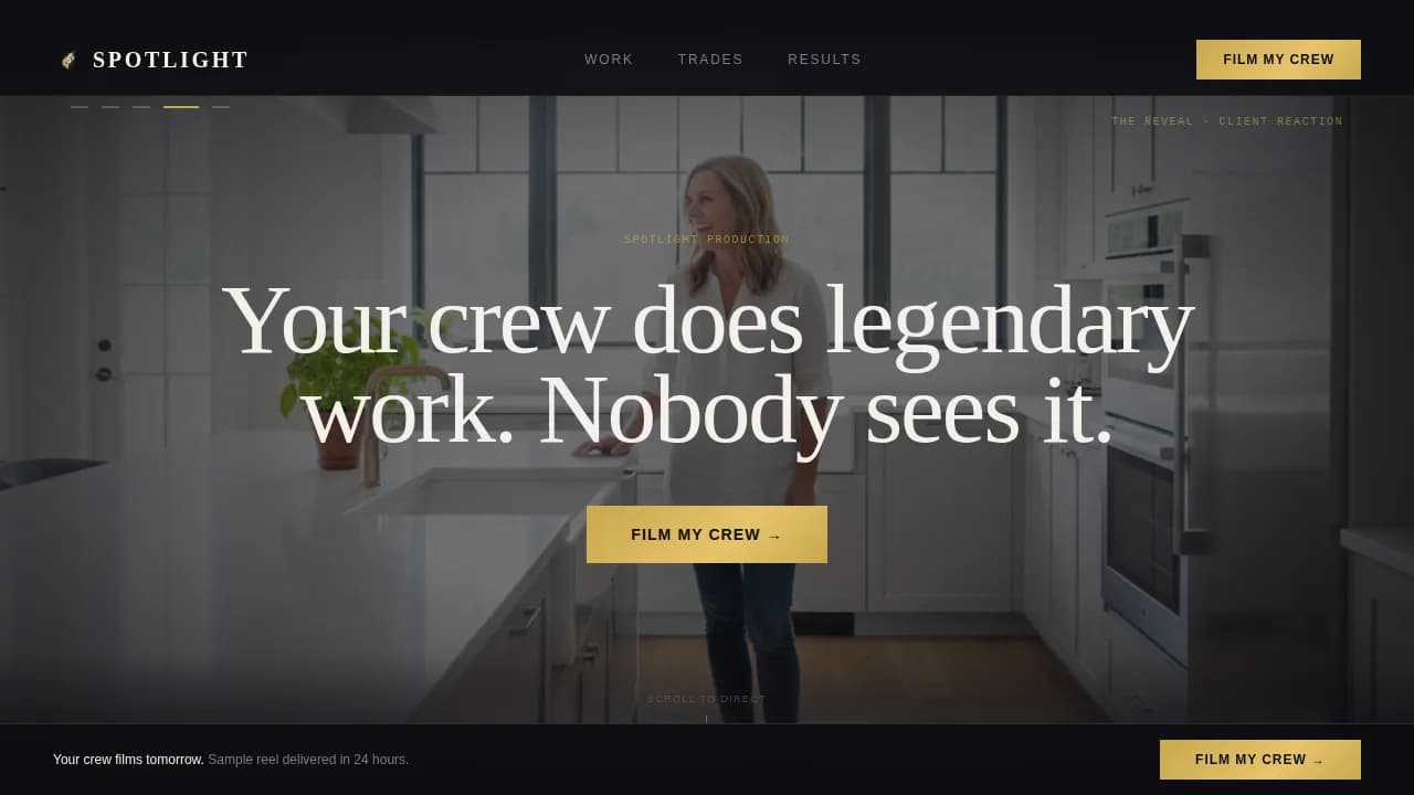 Spotlight — Premium Home Services Landing Page Template
