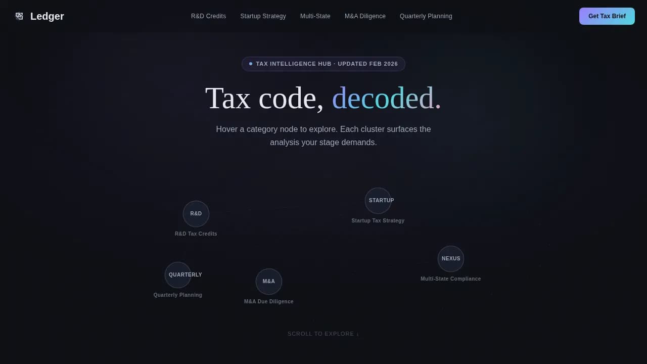 Ledger — Expert Accounting Firm Landing Page Template