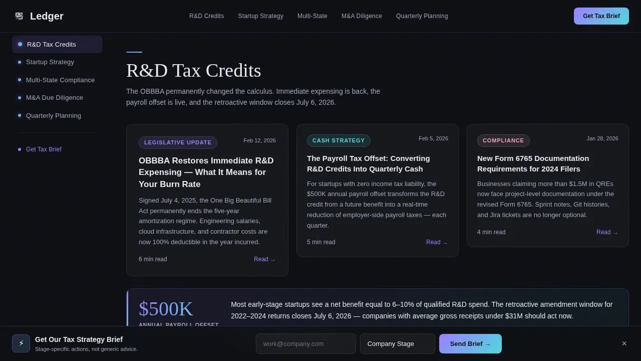 Ledger — Expert Accounting Firm Landing Page Template