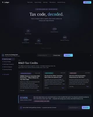 Ledger — Expert Accounting Firm Landing Page Template