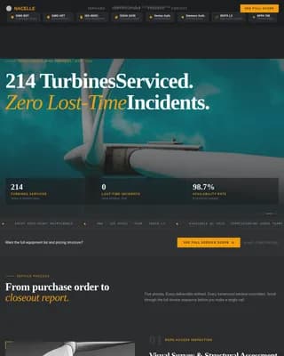 Nacelle — Renewable Energy Technician Landing Page Template