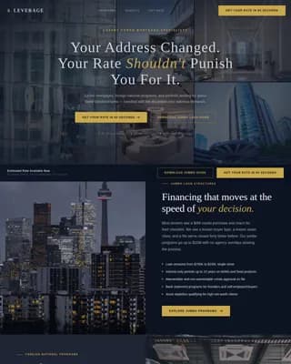 Financed — Elite Mortgage Advisory Landing Page Template