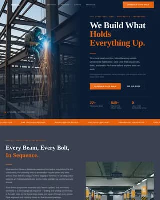 Forge — Industrial Ironworker Landing Page Template