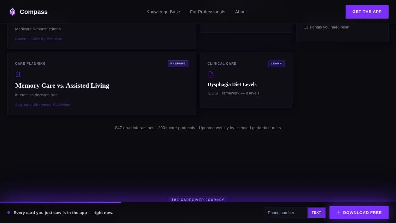 Compass — Innovative Senior Care Landing Page Template