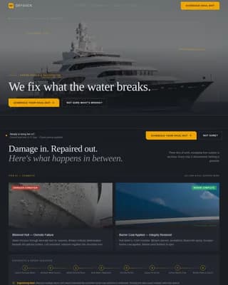 Vessel — Expert Marine Restoration Landing Page Template