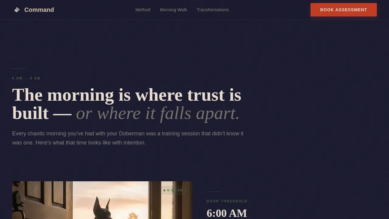 Doberman Booking Website Template
