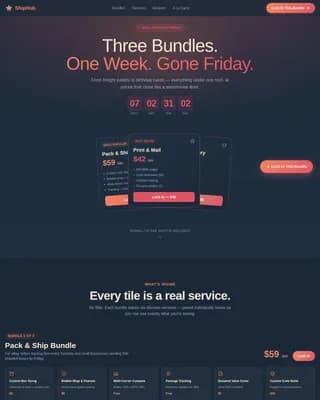Shiphub — Convenient Mailing Center Landing Page Template