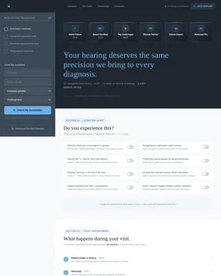 Calibrate — Specialist Audiology Landing Page Template