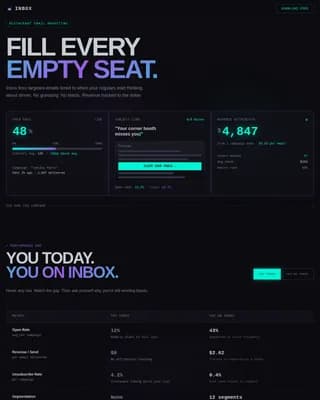Engage — Modern Restaurant Email Marketing Landing Page Template