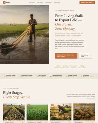 Fiber — Sustainable Farm Landing Page Template