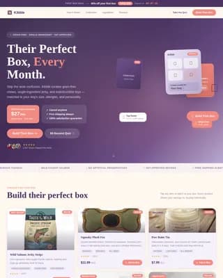 Paws — Premium Pet Care Subscription Landing Page Template