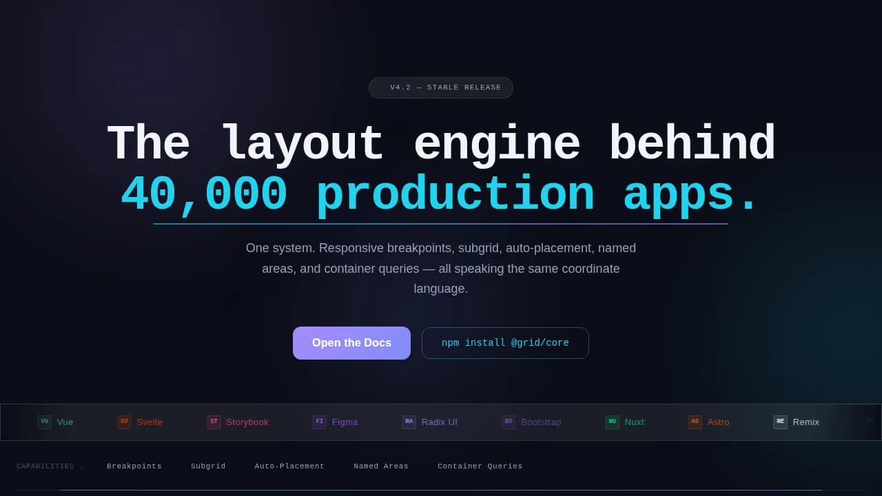 Design System & Component Library Portfolio Website Template