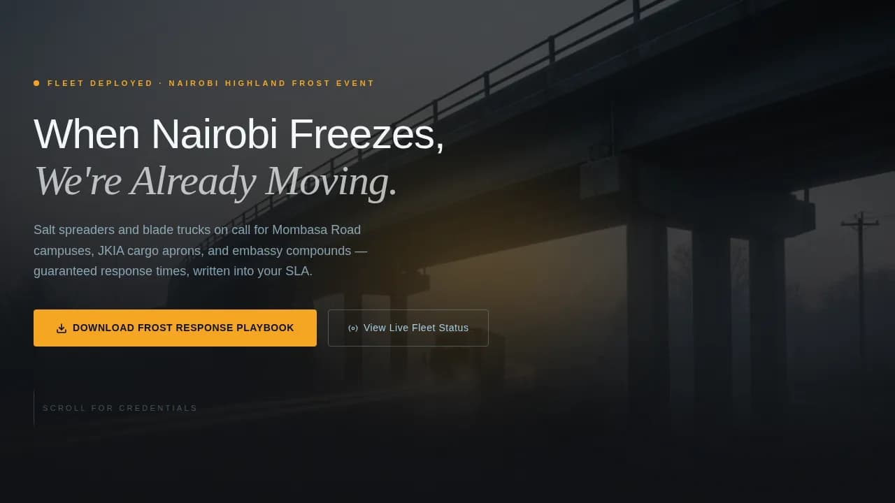 Thaw — Swift Winter Response Landing Page Template
