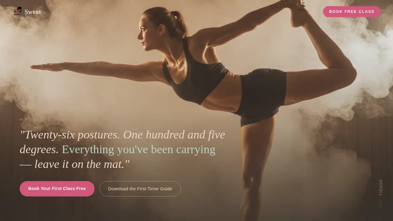 Flow — Energizing Vinyasa Studio Landing Page Template
