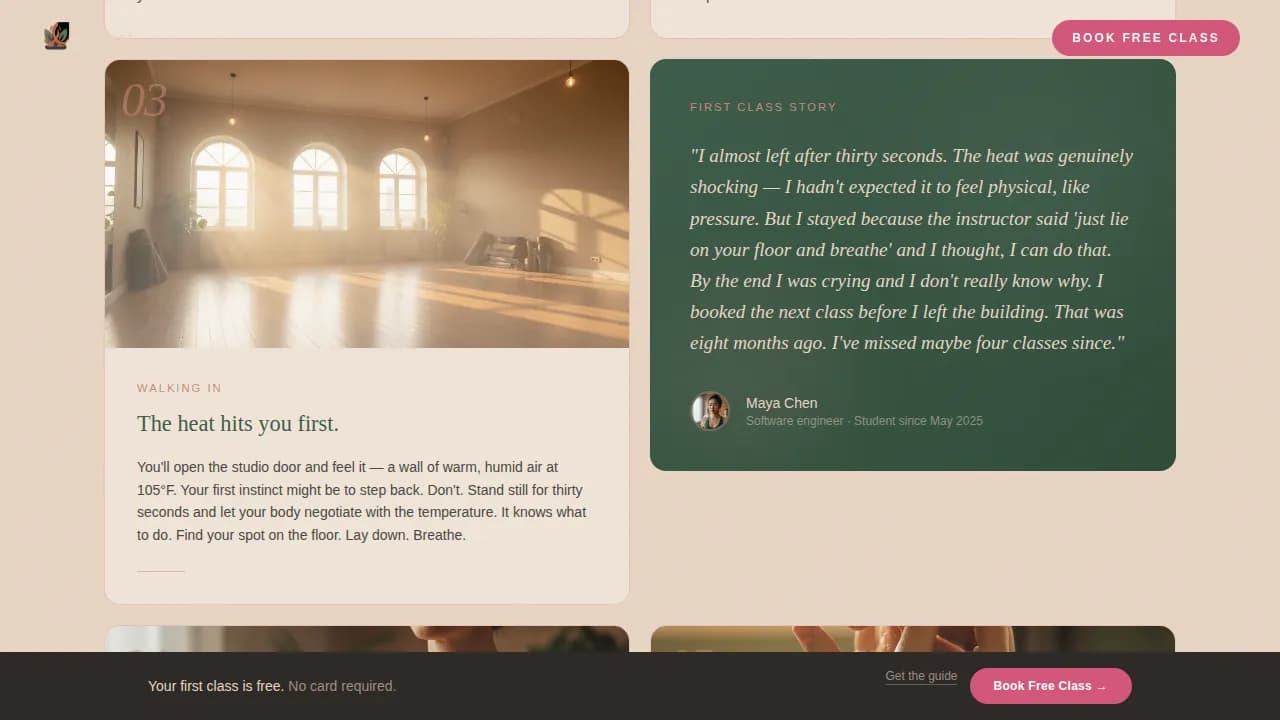Flow — Energizing Vinyasa Studio Landing Page Template