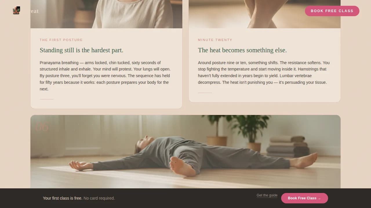Flow — Energizing Vinyasa Studio Landing Page Template