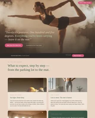 Flow — Energizing Vinyasa Studio Landing Page Template