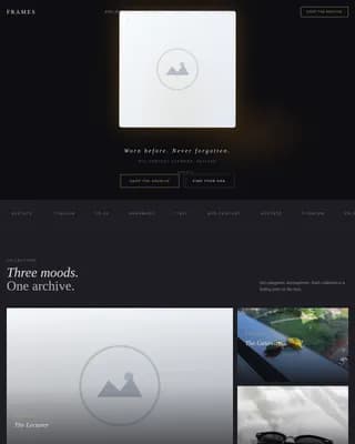 Optic — Vintage Eyewear Collection Landing Page Template