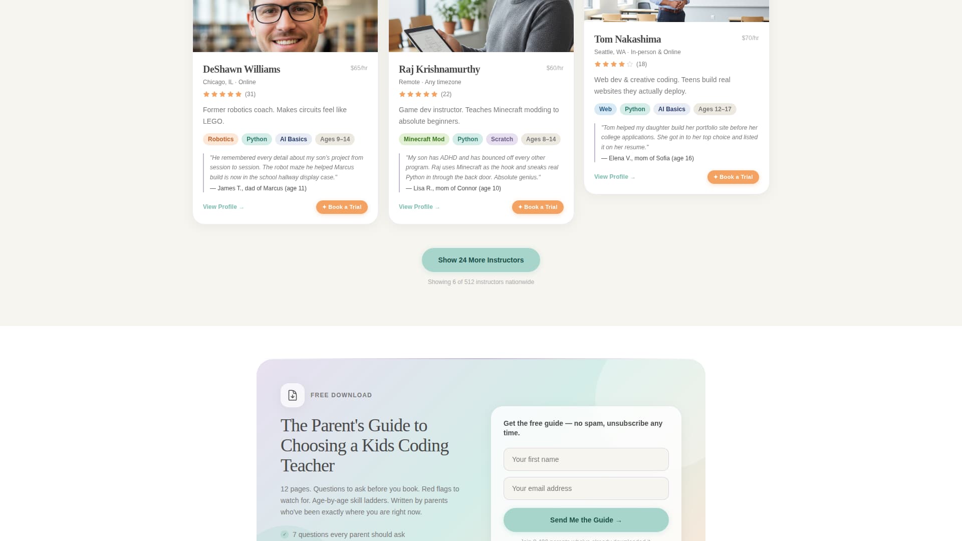 Kids - Highconverting Coding Landing Page Template