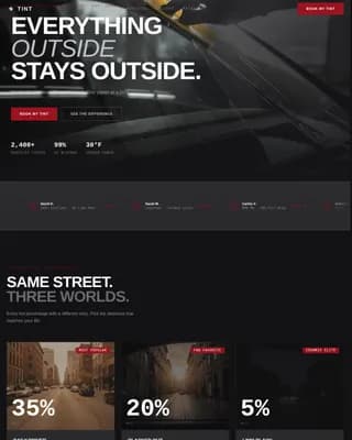 Glaze — Premium Window Tinting Landing Page Template