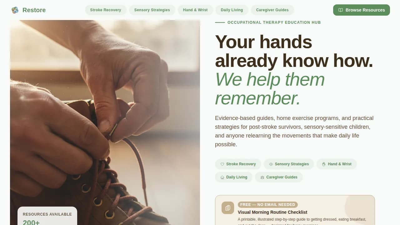 Revive — Expert Occupational Therapy Landing Page Template
