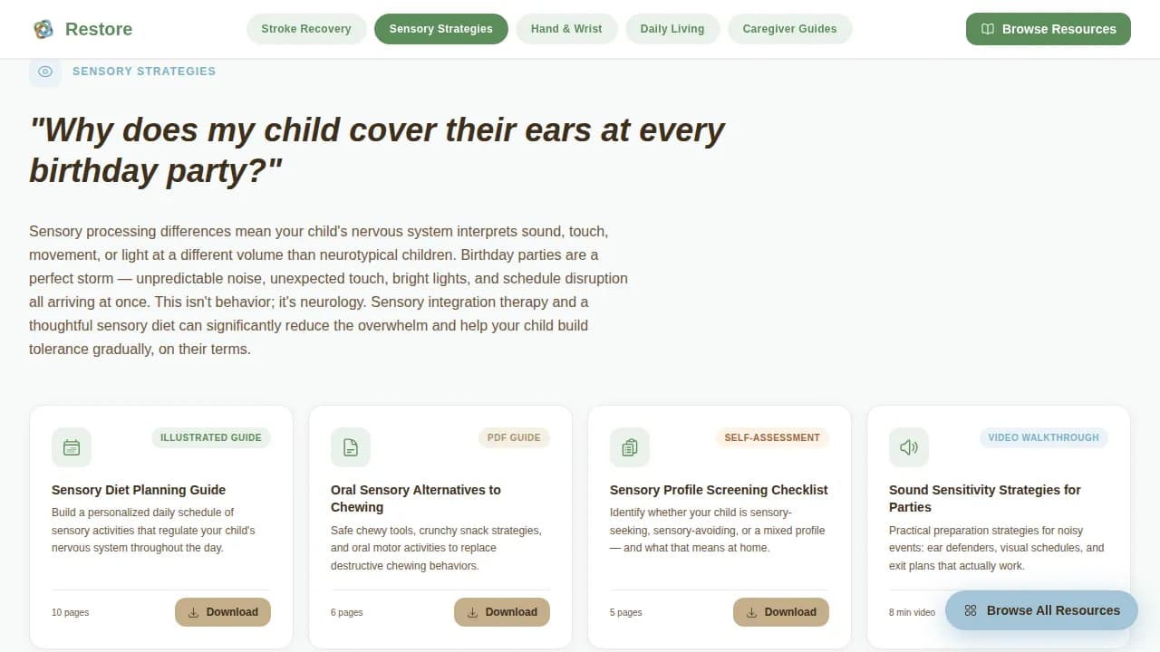 Revive — Expert Occupational Therapy Landing Page Template