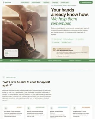 Revive — Expert Occupational Therapy Landing Page Template