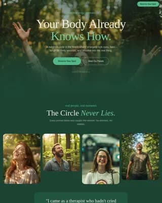 Elevate — Immersive Laughter Yoga Landing Page Template
