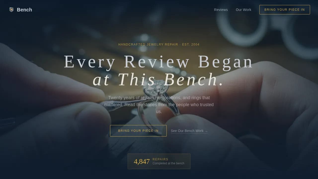 Jewel — Trusted Heirloom Appraiser Landing Page Template