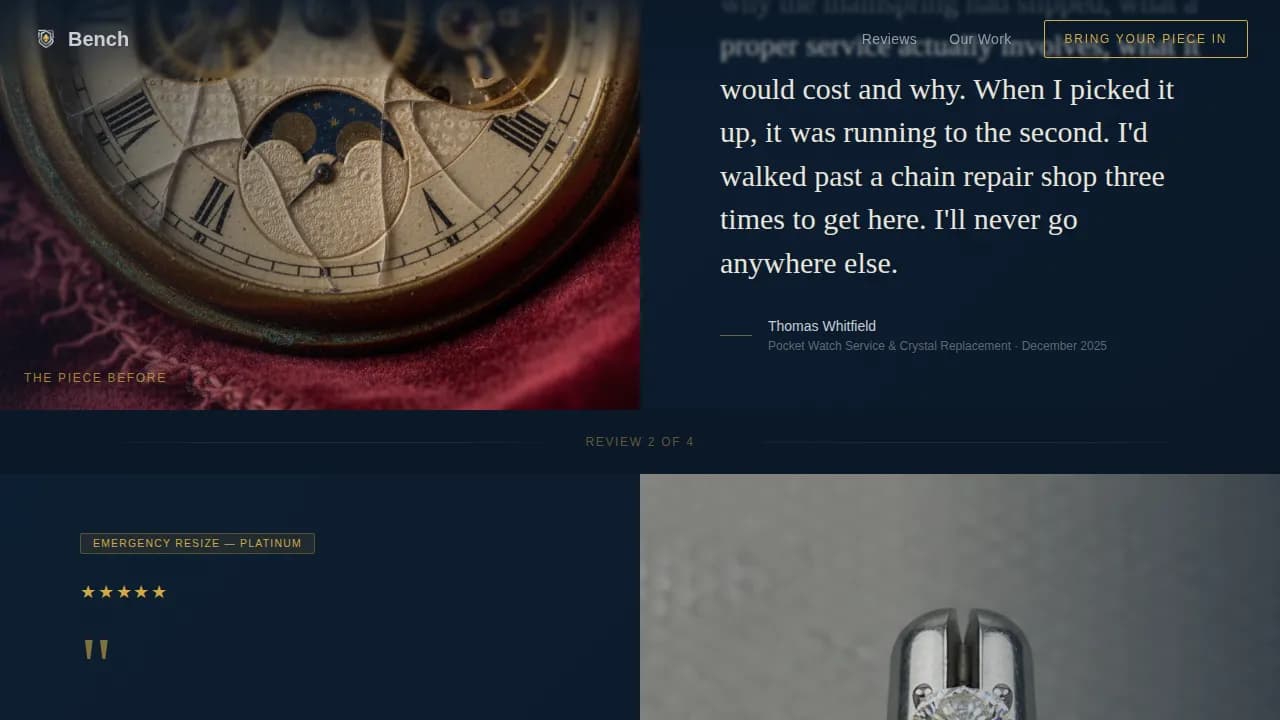 Jewel — Trusted Heirloom Appraiser Landing Page Template