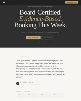Nurture — Certified Lactation Consultant Landing Page Template