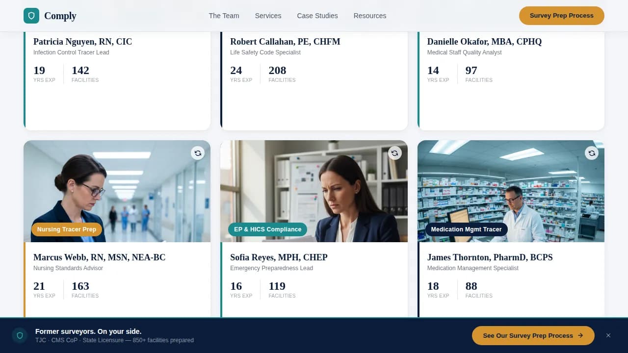 Comply — Authoritative Compliance Survey Landing Page Template