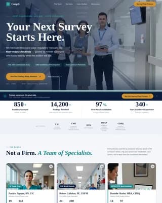 Comply — Authoritative Compliance Survey Landing Page Template