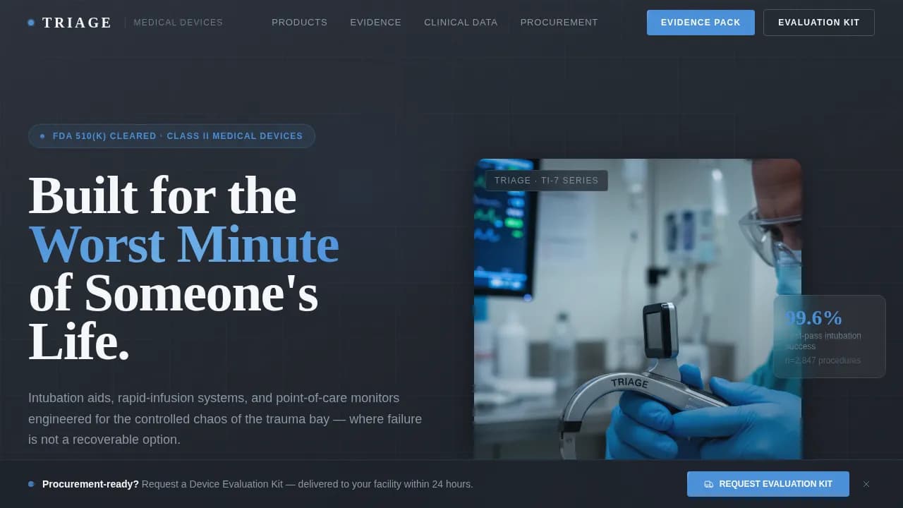 Acute — Clinical Emergency Medicine Landing Page Template